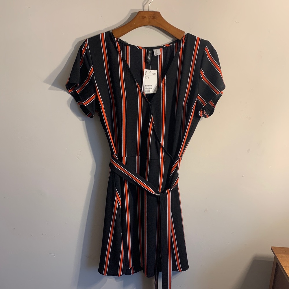 Striped Wrap Dress